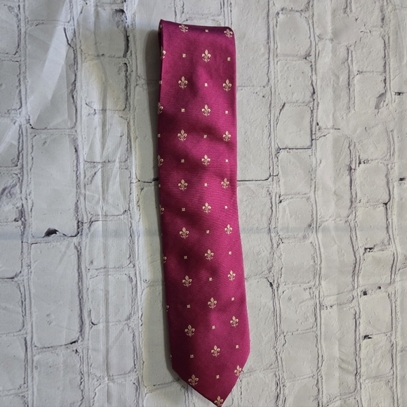 Fox & Chave Historic Royal Palaces Magenta Silk Neck Tie - Picture 1 of 8